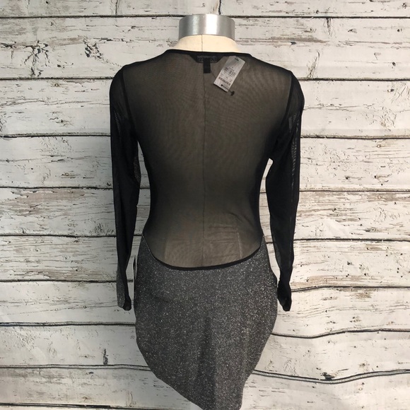 Express Cocktail Dress With Sheer Panels NWT Sz 4 - Picture 4 of 8